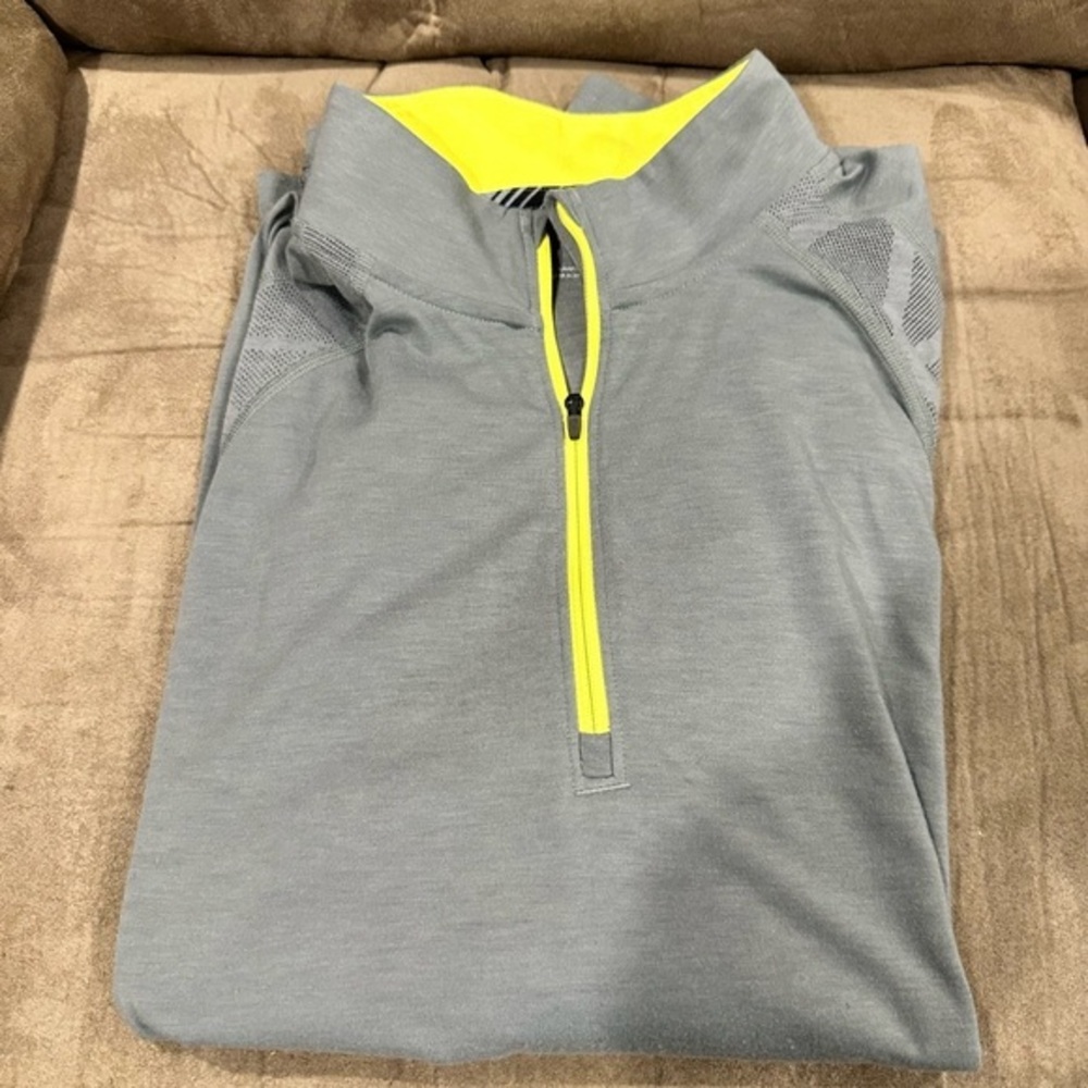 Under Armour Threadborne Run 1/4 Zip Shirt Men’s XL Fitted Long Sleeve Gray‎ - Picture 3 of 4